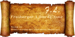 Freiberger Liberátusz névjegykártya